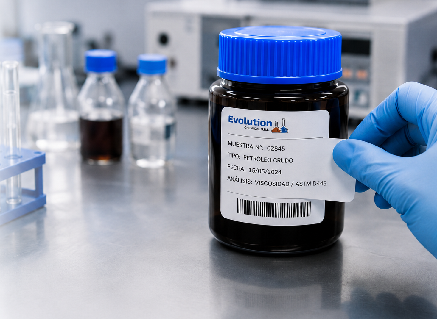 Muestra de laboratorio Evolution Chemical